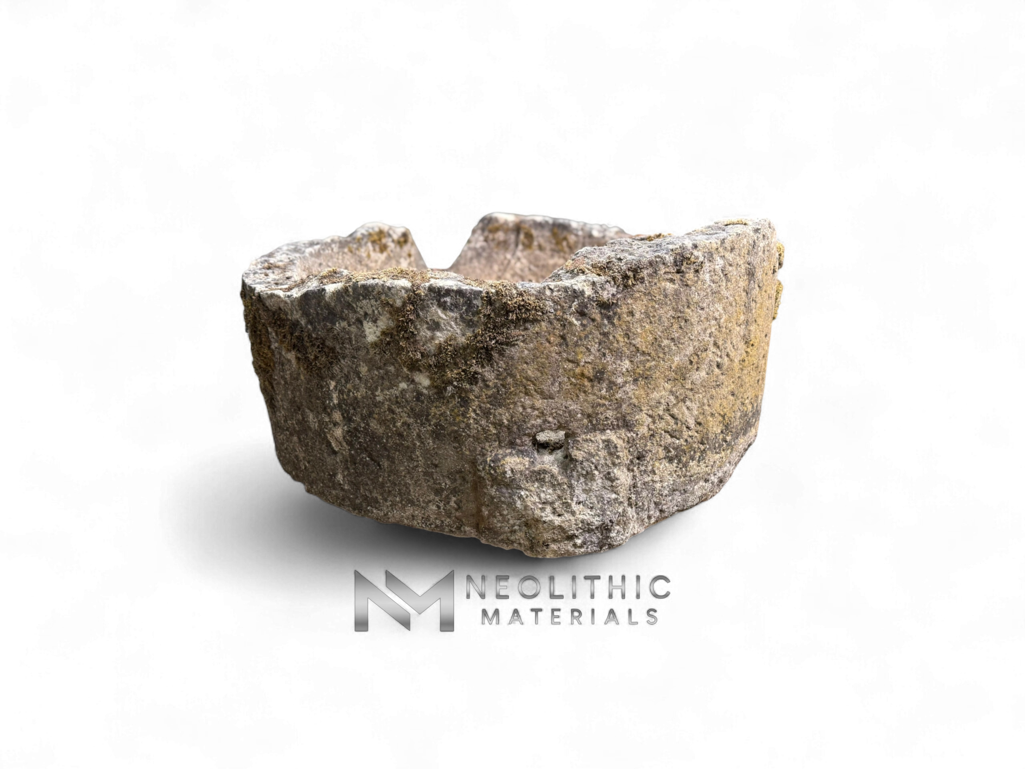 French Antique Round Limestone Trough